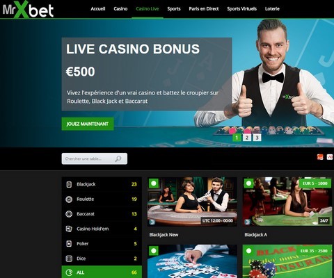 MrXbet casino croupiers en direct